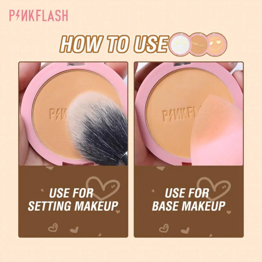 PINKFLASH Lasting Matte Pressed Powder - Shade 000