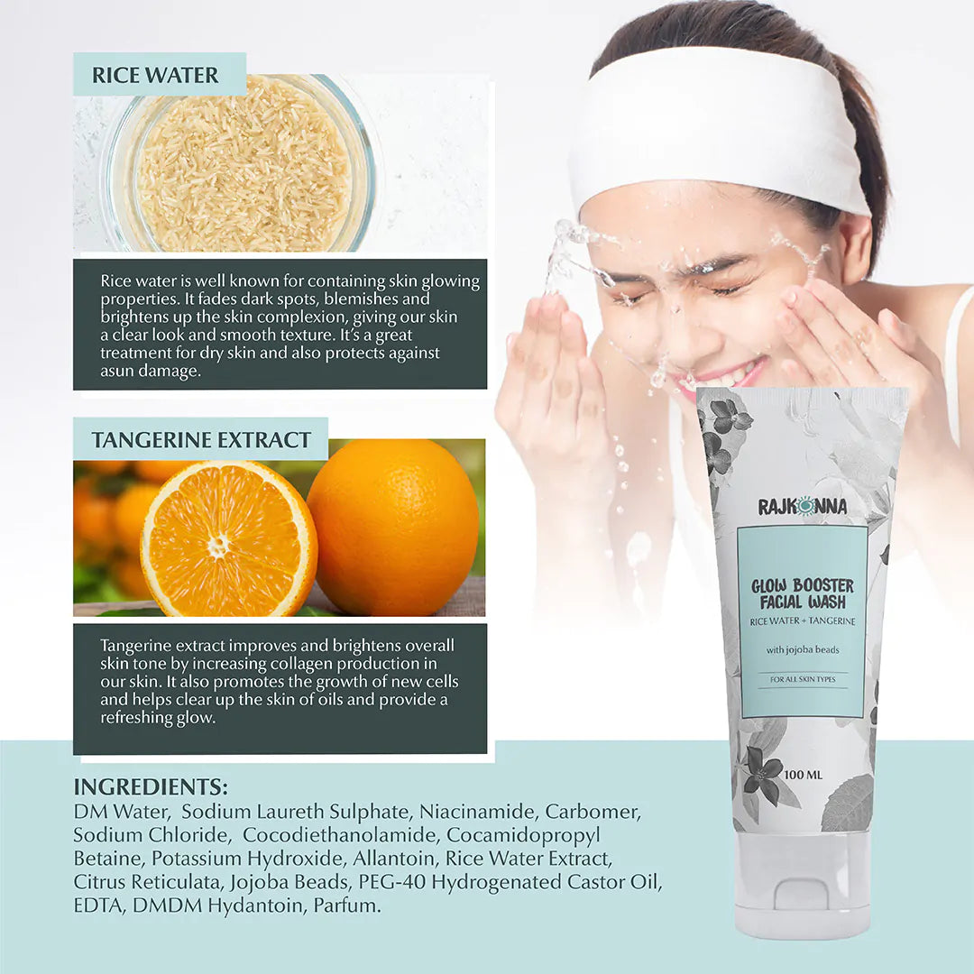 Rajkonna Glow Booster Facial Wash With Jojoba Beads (100ml)