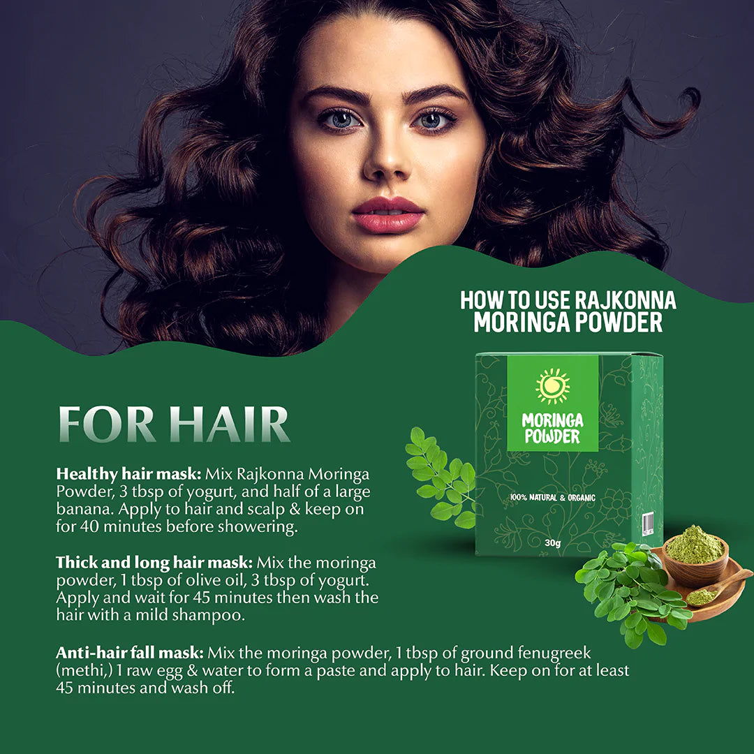 Spain Rajkonna Rajkonna Moringa Powder - Natural Wellness for Your Skin – Nokkhotro