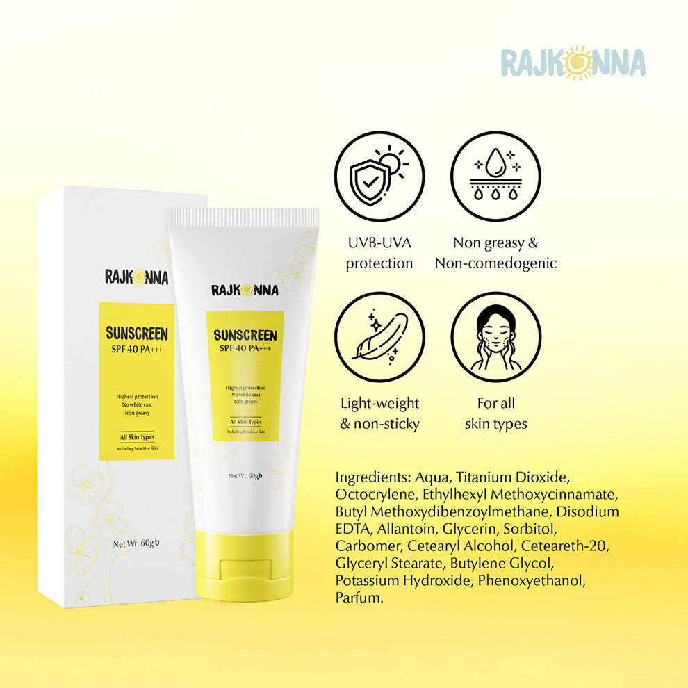 Protect Your Skin with Rajkonna Sunscreen SPF 40 PA+++ – Nokkhotro