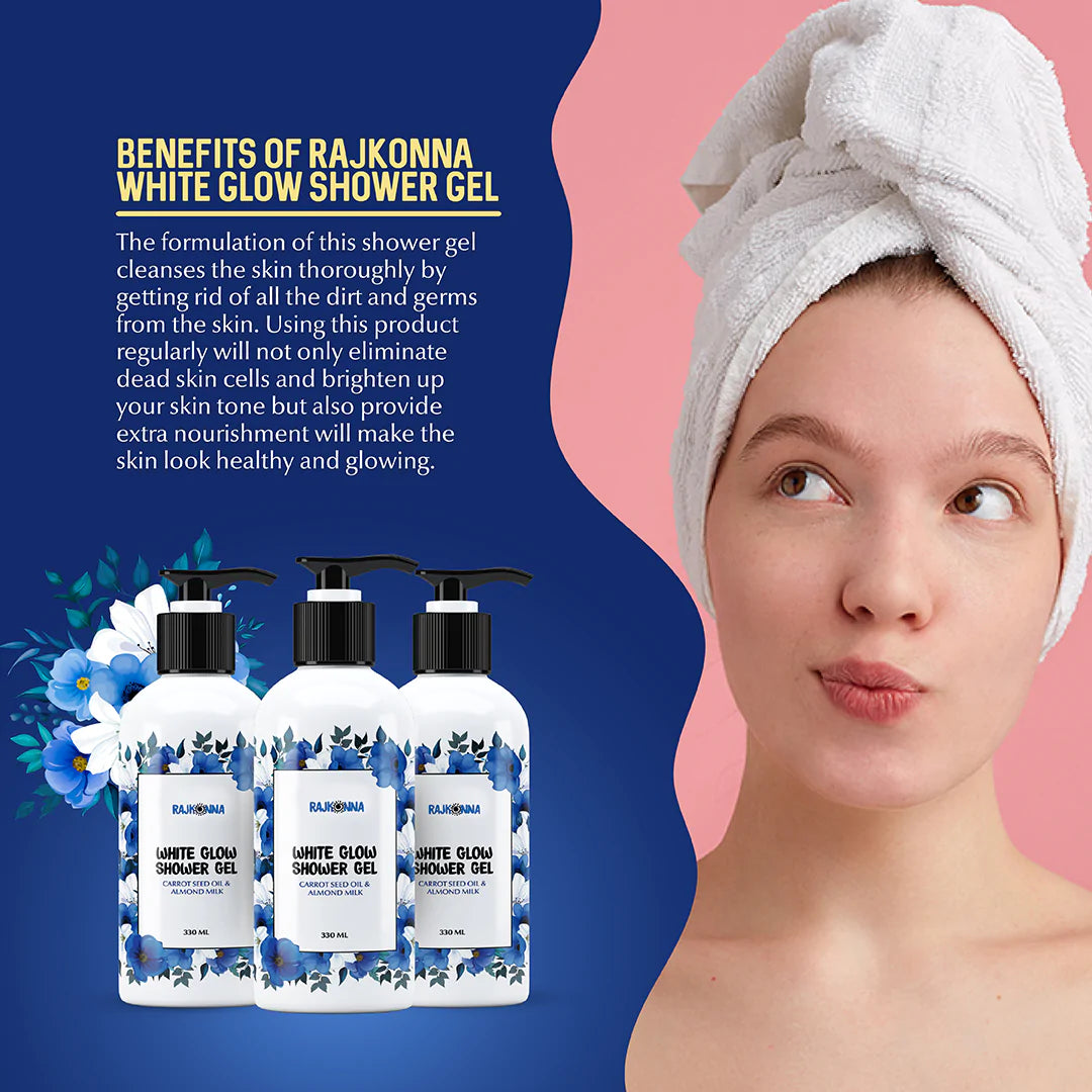 Rajkonna White Glow Shower Gel (330ml)