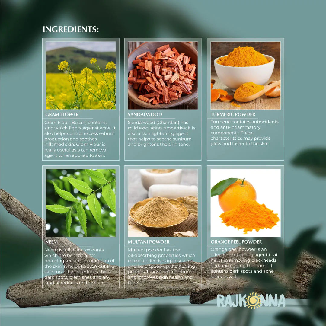 Rajkonna Glowing Face Ubtan (50g)