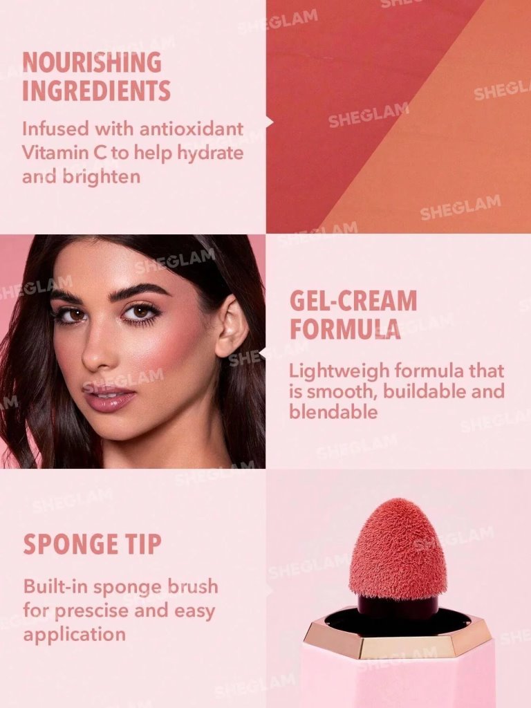 SHEGLAM Color Bloom Liquid Blush Matte Finish-Rose Ritual