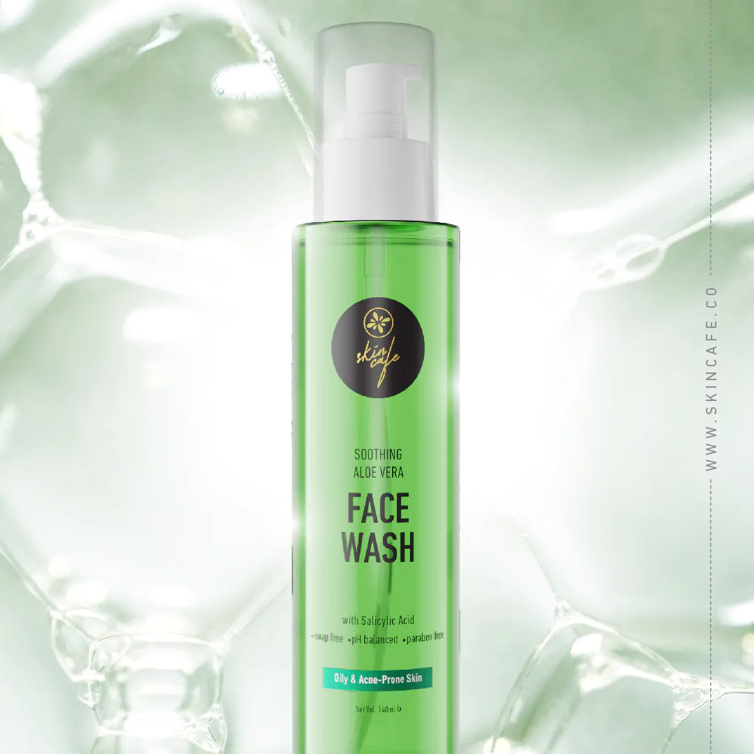 Skin Cafe Soothing Aloe Vera Facewash with Salicylic Acid (140ml)