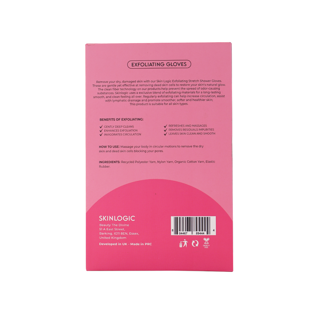 Skinlogic Bath Gloves 1 Pair Pink