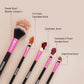 Swiss Beauty 5 Sticks Makeup Brushes - Pink 02
