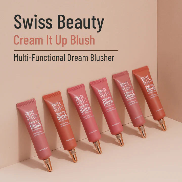 Swiss Beauty Cream It Up Blush with Shea Butter - 03 (Cheeky Peach)