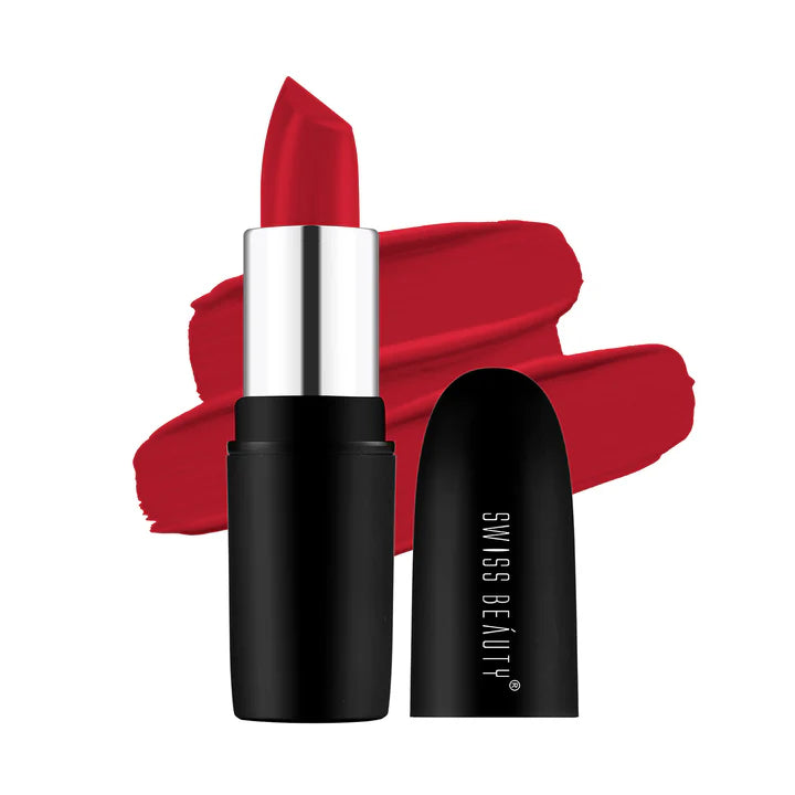 Swiss beauty Pure Matte Lipstick 201 ( Russian Red)