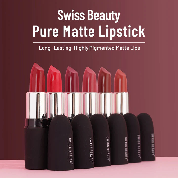 Swiss beauty Pure Matte Lipstick 225 (Cafe Mocha)