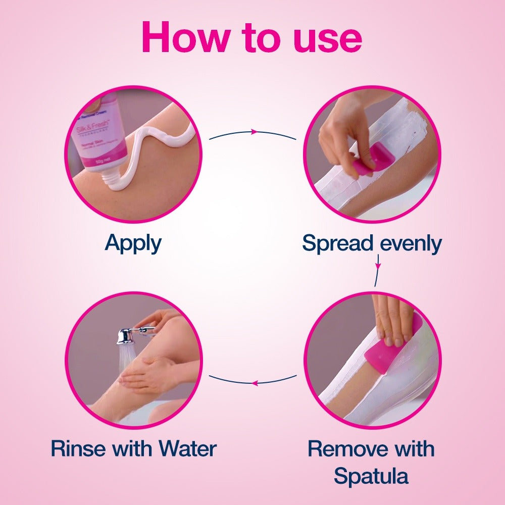 Veet Pure Organic Aloe Vera & Rose Extracts Hair Removal Cream (100gm)