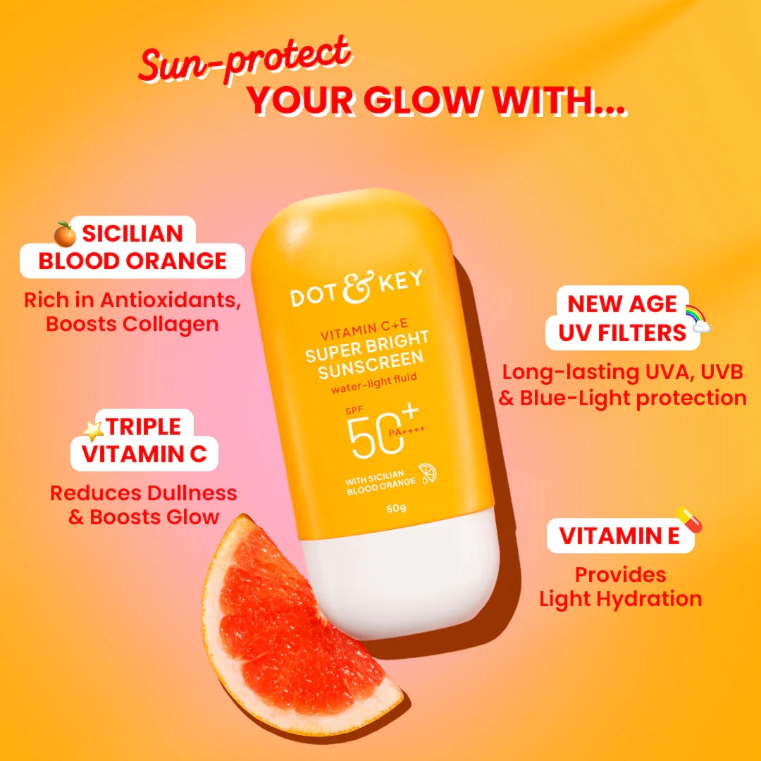 Dot & Key Vitamin C + E Sunscreen SPF 50+ PA++++ (80gm)