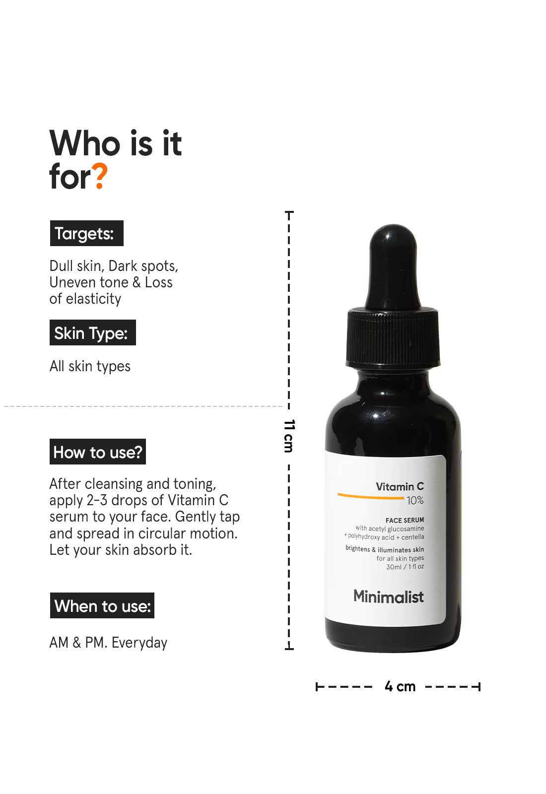Minimalist Vitamin C 10% Face Serum (30ml)
