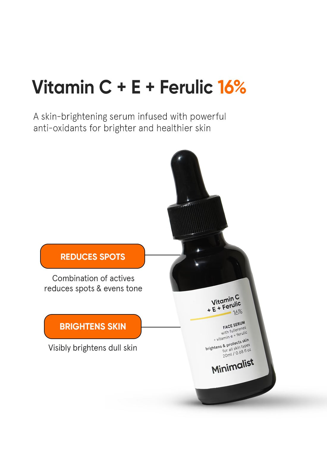 Minimalist Vitamin C + E + Ferulic 16% Serum (20ml)
