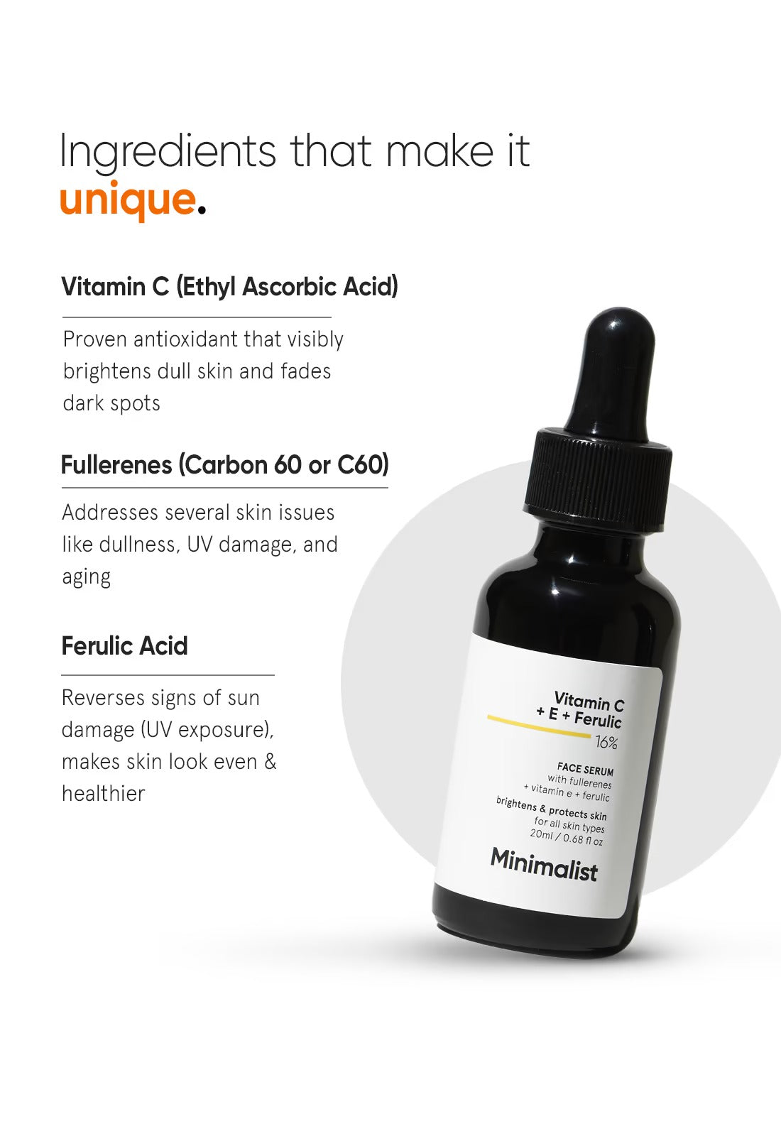 Minimalist Vitamin C + E + Ferulic 16% Serum (20ml)