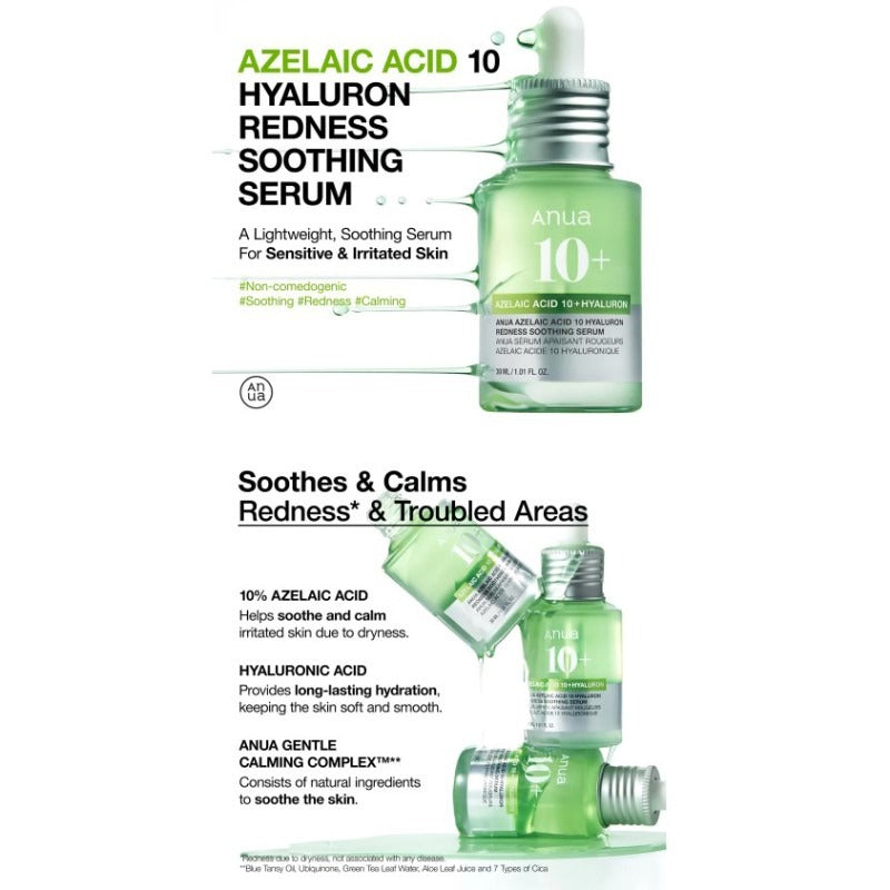 Anua - Azelaic Acid 10 Hyaluron Redness Soothing Serum (30ml)