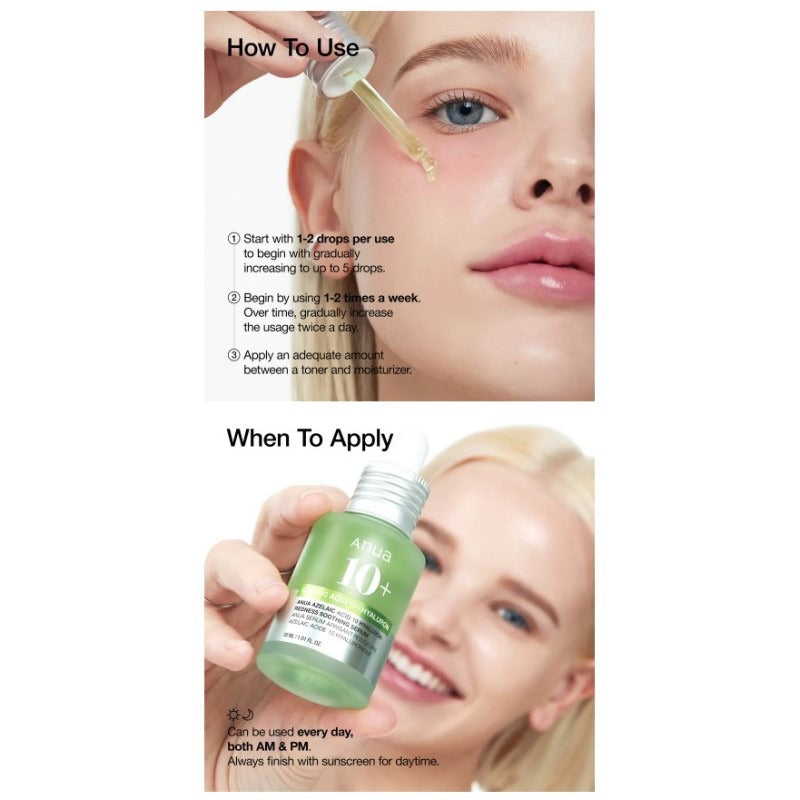 Anua - Azelaic Acid 10 Hyaluron Redness Soothing Serum (30ml)