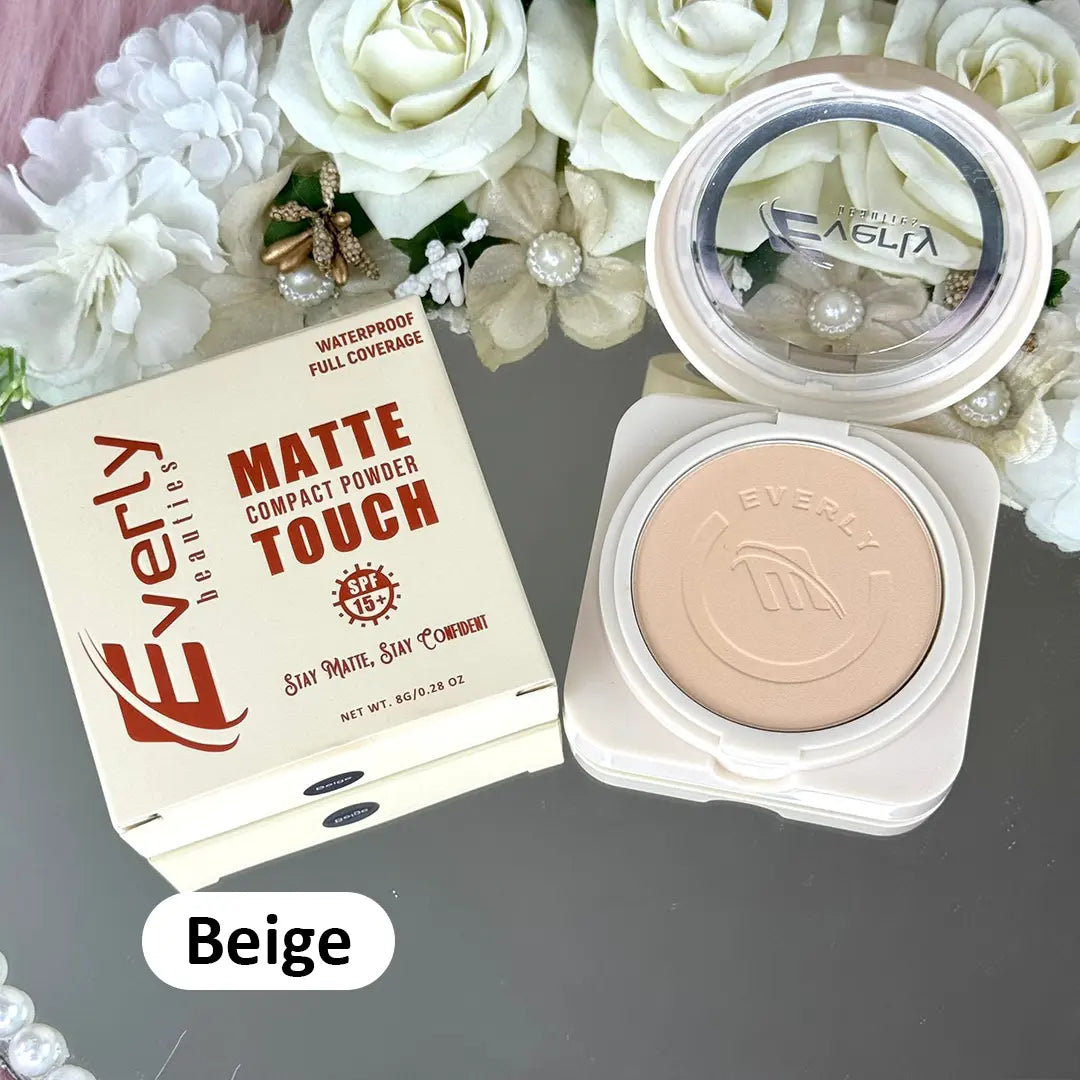 Everly Beauties Matte Touch Compact Powder with SPF15++ (beige)