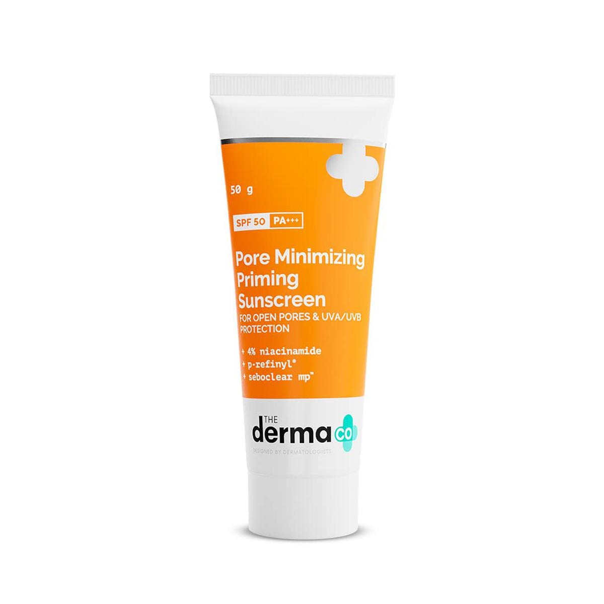 The Derma Co Pore Minimizing Priming Cream Sunscreen with SPF 50 P+++ (50g)