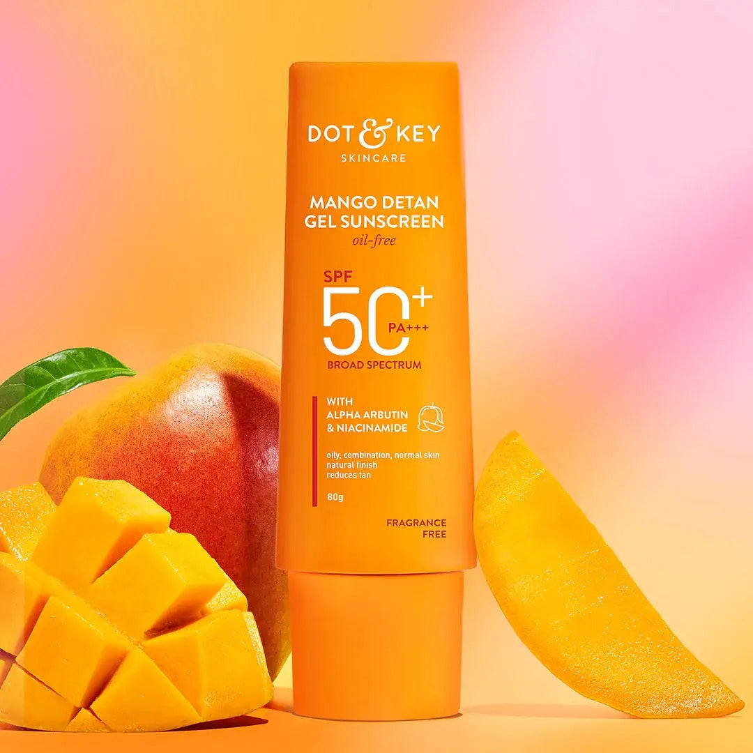 Dot & Key Mango Detan Gel Oil Free Sunscreen SPF 50+ PA+++ (80g)