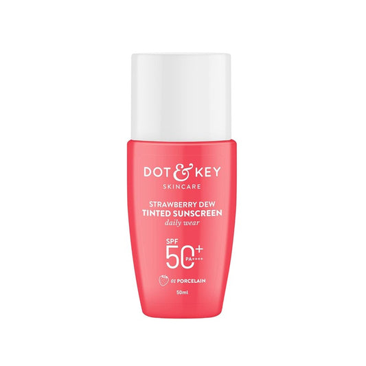 Dot & Key Strawberry Dew Tinted Sunscreen SPF 50+ Pa++++ - 01 Porcelain (50ml)