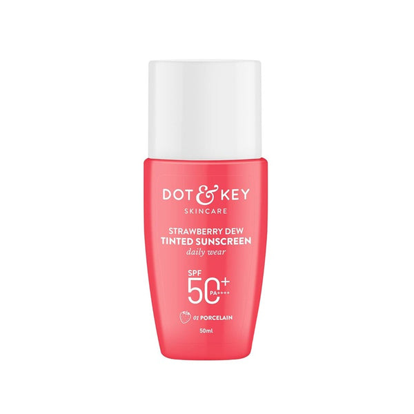 Dot & Key Strawberry Dew Tinted Sunscreen SPF 50+ Pa++++ - 01 Porcelain (50ml)