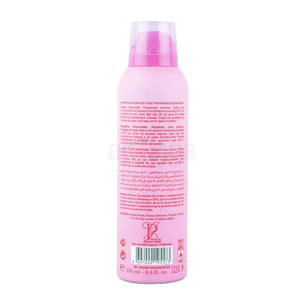 Glenn Perri Infinite Pleasure Just Girl Deodorant Spray