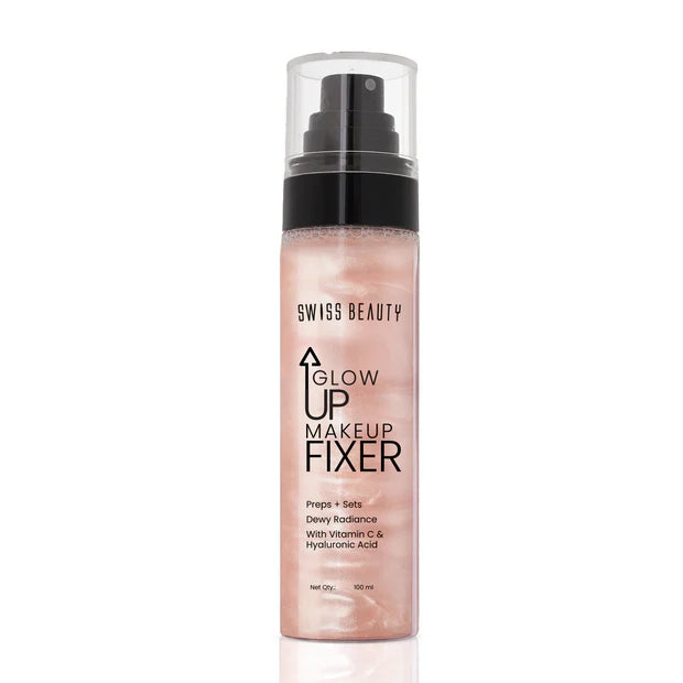Swiss Beauty Glow Up Makeup Fixer Preps + Sets Dewy Radiance