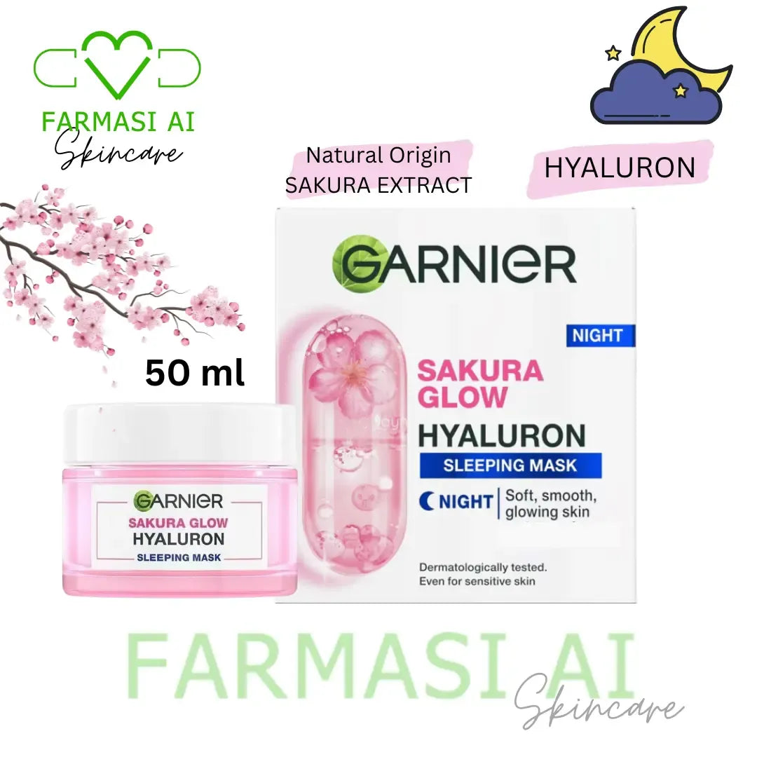 Garnier Sakura Glow Hyaluron Sleeping Mask Night Cream (50ml)