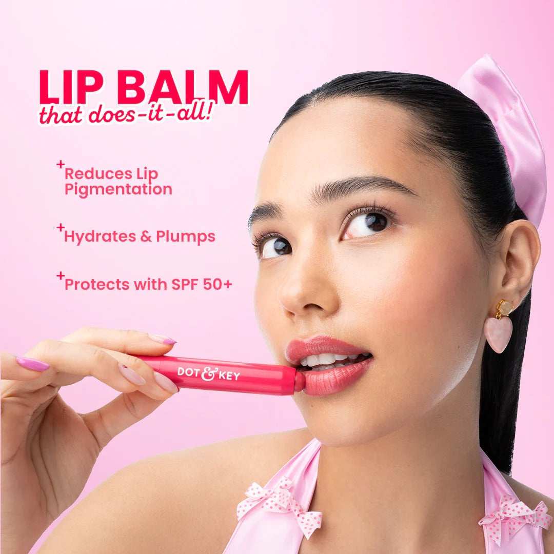 Dot & Key Meltie Lip Balm SPF 50+ with 2% Kojic 4g Strawberry Glaze
