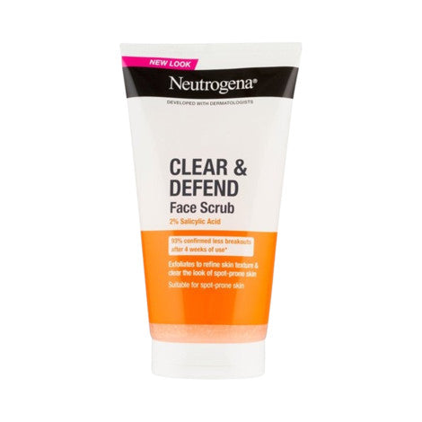 Neutrogena Clear & Defend 2% Salicylic Acid Face Scrub