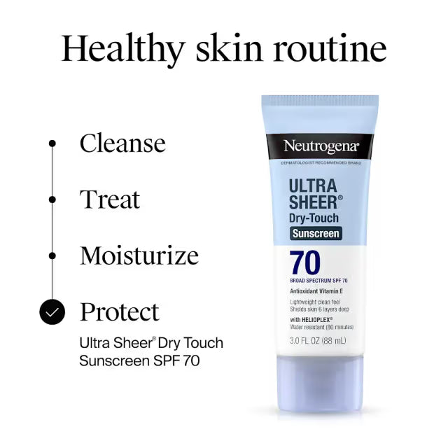 Neutrogena Ultra Sheer Dry Touch Sunscreen SPF70 88ml