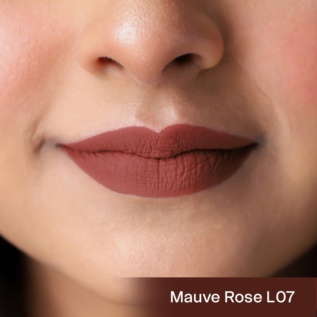 Nirvana Color Liquid Matte Lipstick -Mauve Rose L07