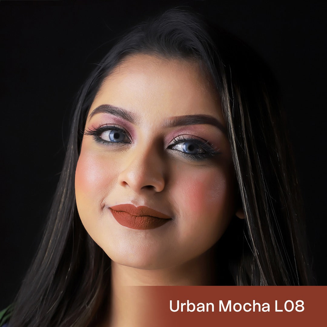 Nirvana Color Liquid Matte Lipstick - Urban Mocha L08