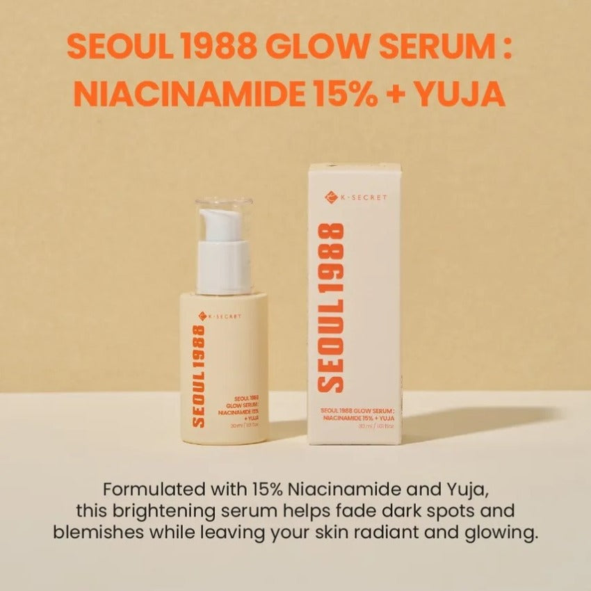 K-SECRET SEOUL 1988 GLOW SERUM : NIACINAMIDE 15% + YUJA (30ml)