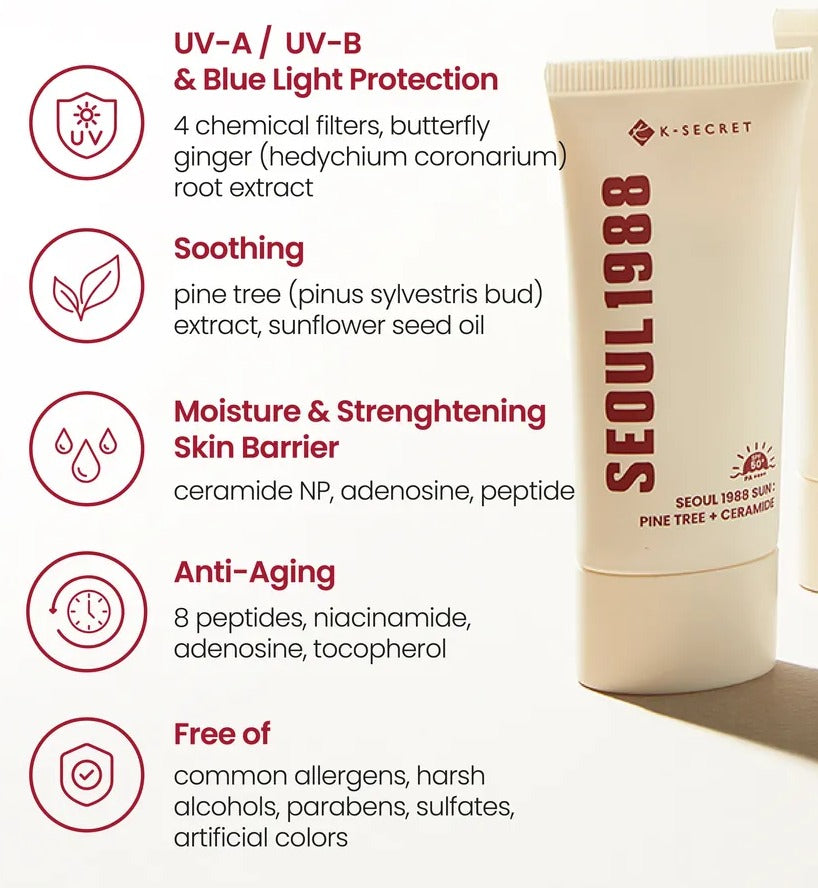 K-SECRET-SEOUL 1988 Sun:Pine Tree + Ceramide (50ml)