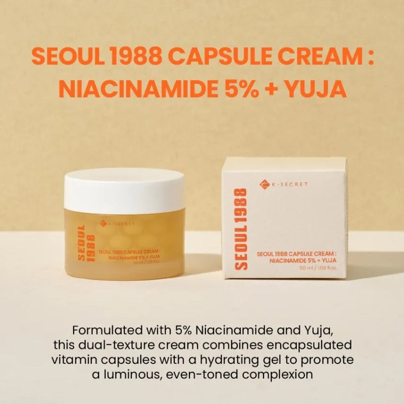 K-SECRET SEOUL 1988 Capsule Cream : Niacinamide 5% + Yuja (50ml)