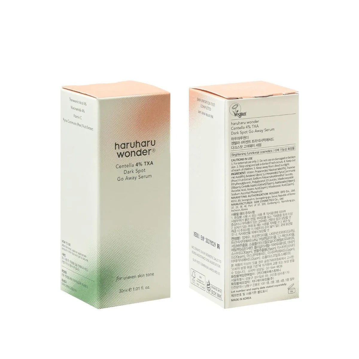 HARUHARU WONDER Centella 4% TXA Dark Spot Go Away Serum (30ml)