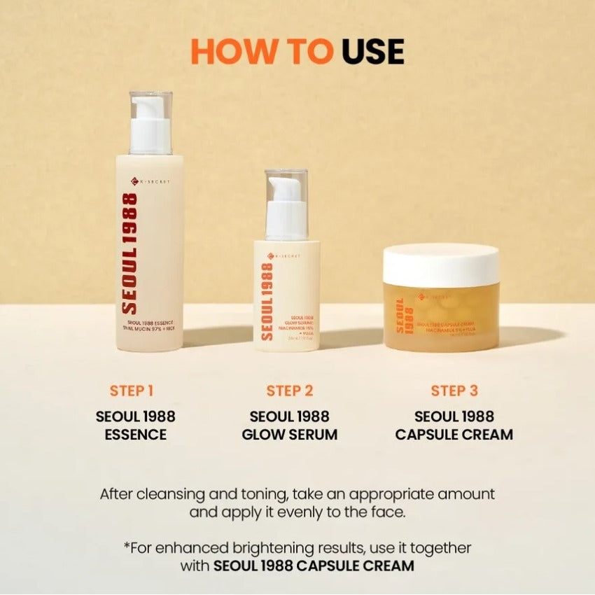 K-SECRET SEOUL 1988 GLOW SERUM : NIACINAMIDE 15% + YUJA (30ml)