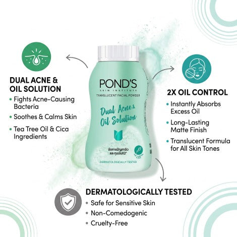 Pond's Translucent Face Powder Dual Acne Oil Solution (45g)