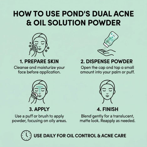 Pond's Translucent Face Powder Dual Acne Oil Solution (45g)