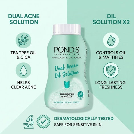 Pond's Translucent Face Powder Dual Acne Oil Solution (45g)