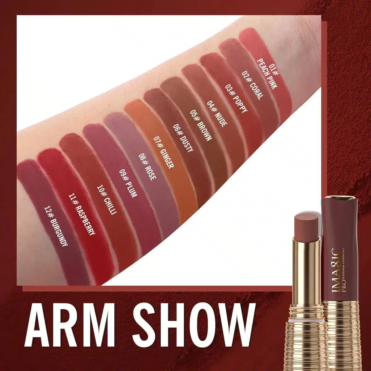 Imagic Waterproof Matte Lipstick #807 Ginger