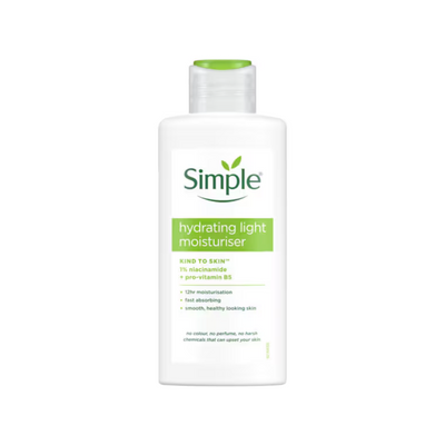 Simple hydrating light moisturizer – Simple Kind to Skin 125ml bottle front