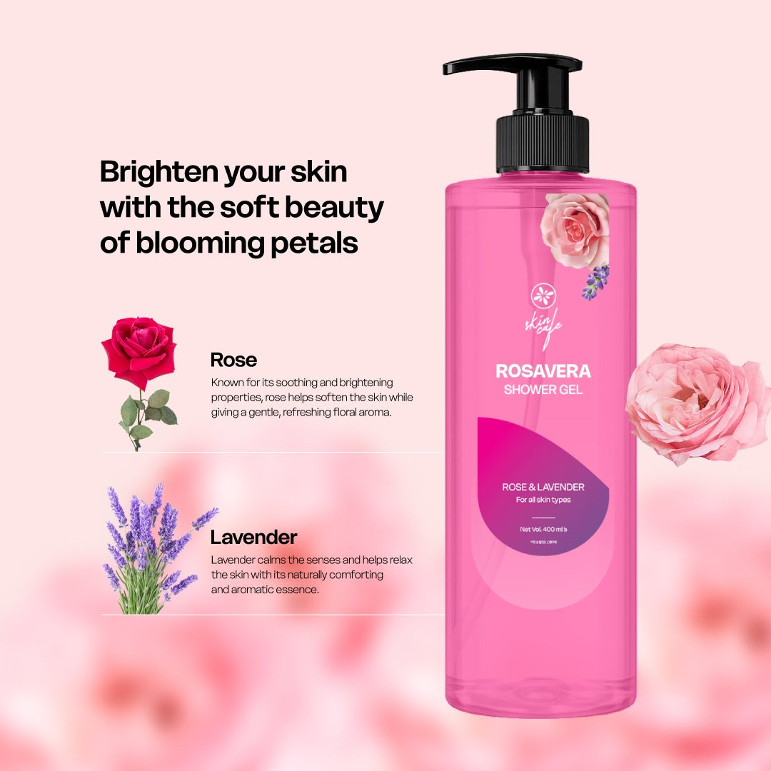 Skin Cafe Rosavera Shower Gel (400ml)