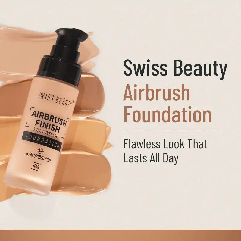 Swiss Beauty Airbrush Foundation Shade 01 (Shell White)