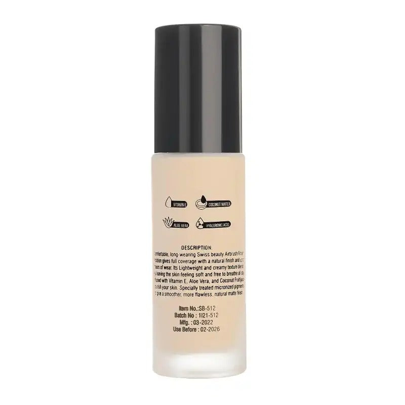 Swiss Beauty Airbrush Foundation Shade 01 (Shell White)