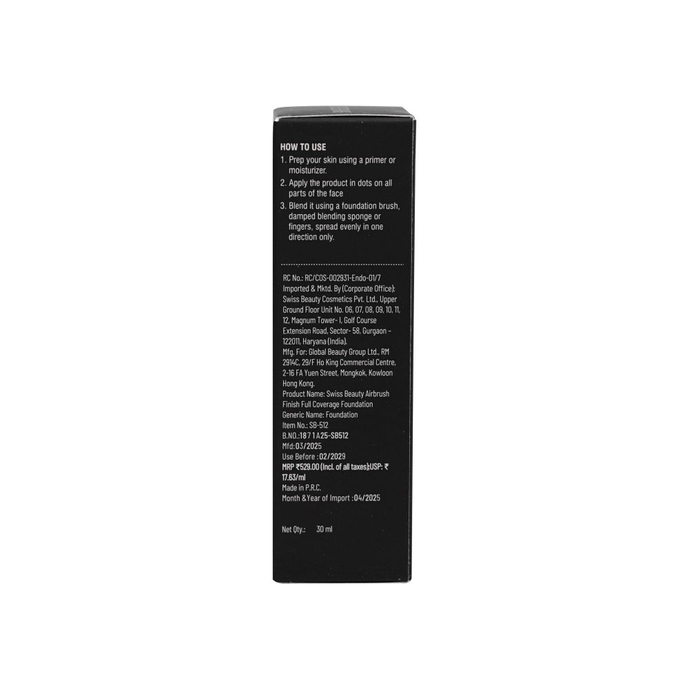 Swiss Beauty Airbrush Foundation Shade 07 - (Sand)