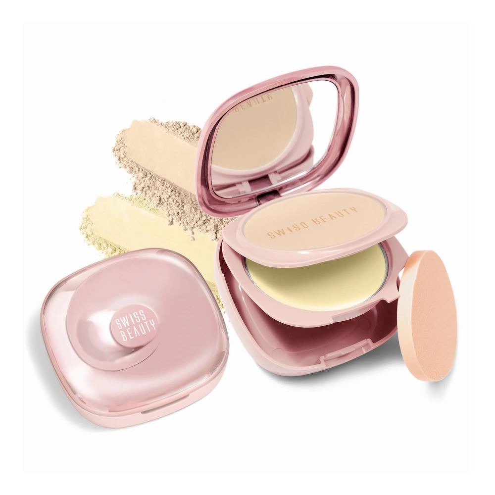 Swiss Beauty Matte & Set Duo Compact - 03 Sand & Banana