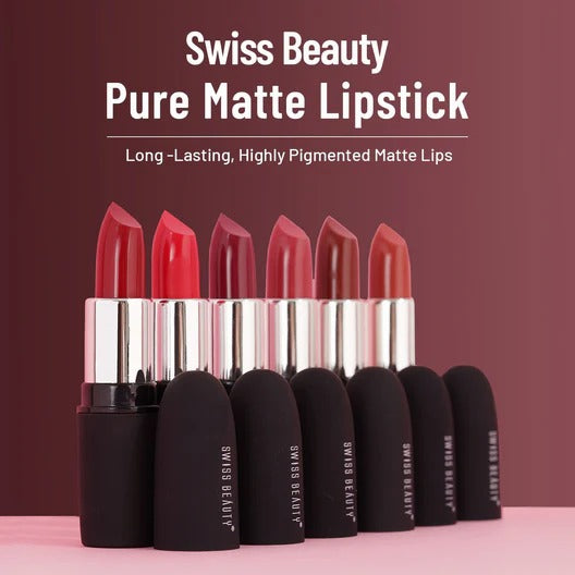 Swiss beauty Pure Matte Lipstick 219 (Hot Pink)